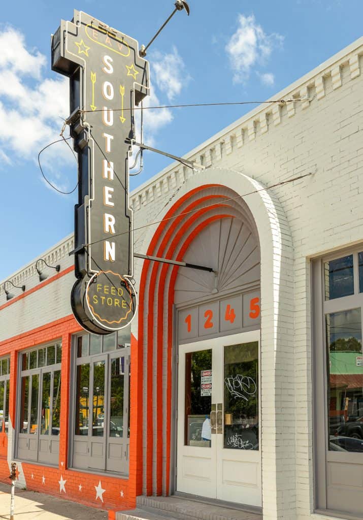 Vintage Southern restaurant sign in Atlanta, Georgia.