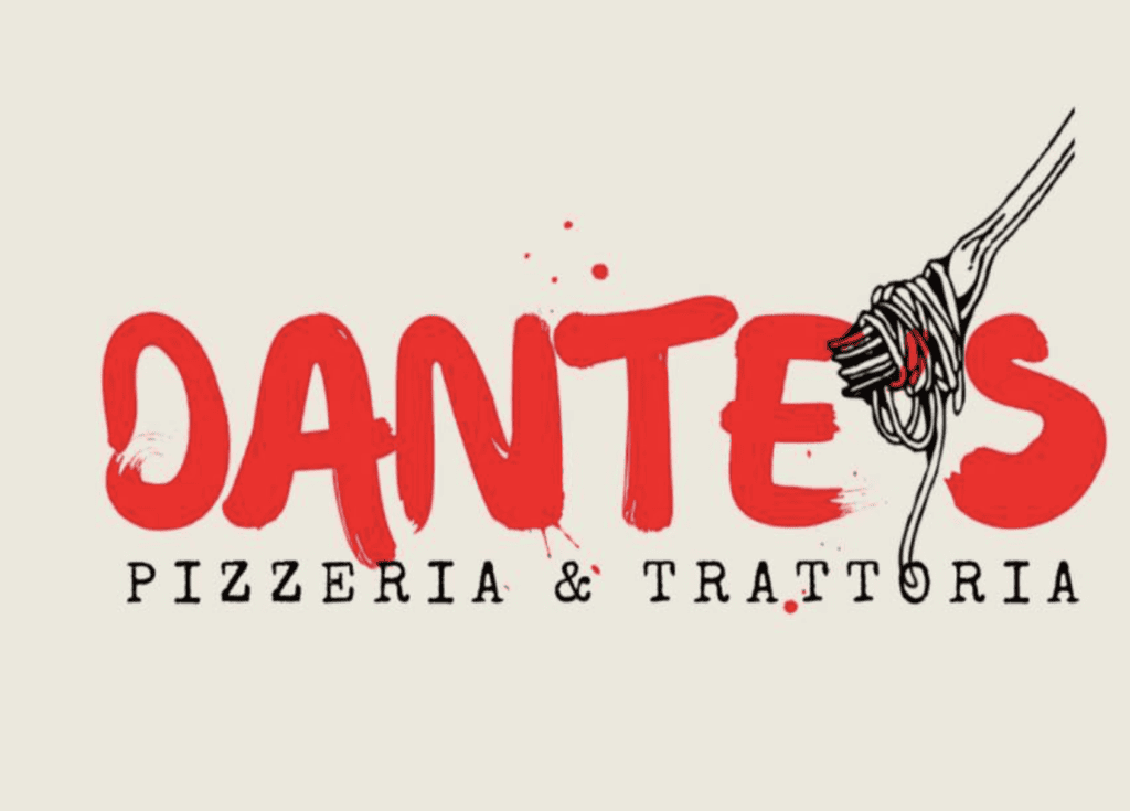 Logo of Dantes Pizzeria & Trattoria, a popular Atlanta restaurant and real estate business.